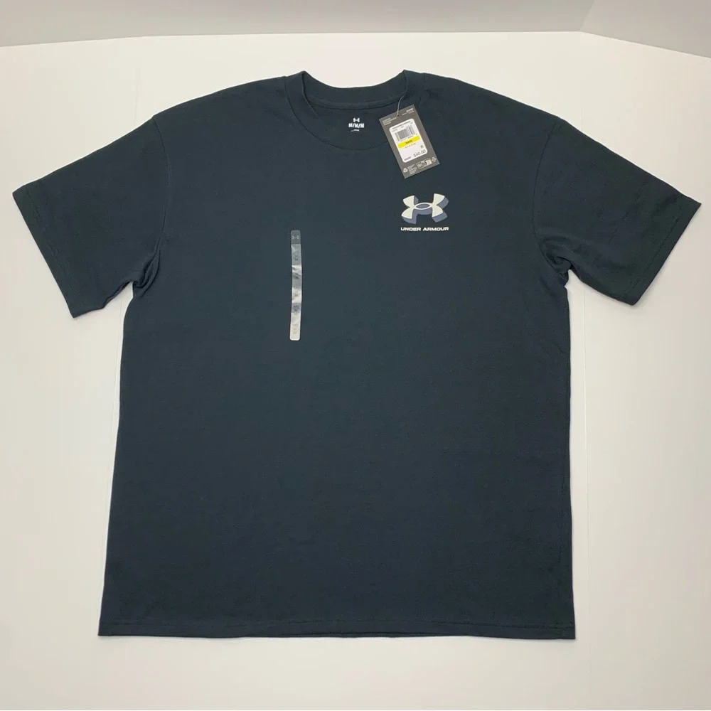 Under Armour Oversized T-Shirt Black Loose Fit Tee Mens Size Medium Brand New - Picture 1 of 8